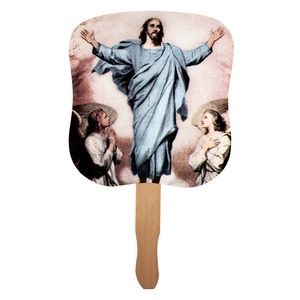 Resurrection of Jesus Stock Design Hand Fan (Four Color Process)