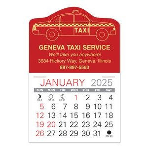 Taxi Shape Value Stick Adhesive Calendar