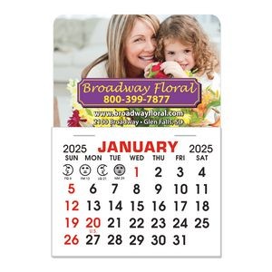 Stick It Decal 1 Month Calendar Pads - Rectangle w/Rounded Corner Blue Recycling Sticker Bowie