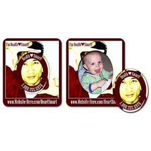 Picture Frame Magnet (3x3.5) - Oval Punch (1.8125x2.25) - 25 mil.