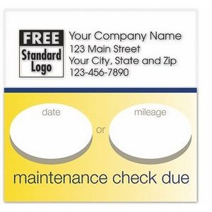 Static Cling Service Label w/ Gold Bottom