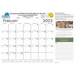 Full-Color Compact Desk Pad Calendar w/Gummed Head (18 1/2"x13")