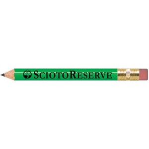 Neon Green Round Golf Pencils with Erasers