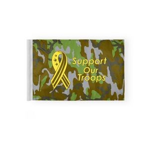 Support Our Troops Motorcycle Flags 6x9 inch (camouflage)