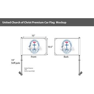 United Church of Christ Car Flags 10.5x15 inch Premium