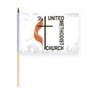 Methodist Stick Flags 12x18 inch