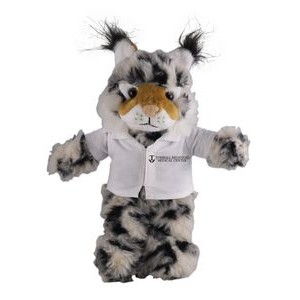 Soft Plush Stuffed Wild Cat (Lynx) in doctor's jacket.