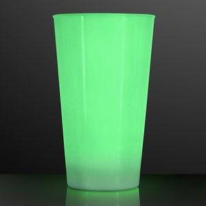 16 Oz. LED Green Glow Cup Party Supplies - BLANK