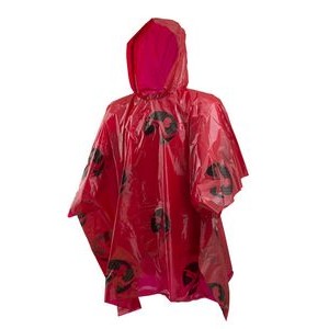 Rain Poncho Lightweight Red