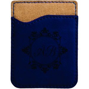 Blue Leatherette Phone Wallet (2 3/8" x 3 1/8")