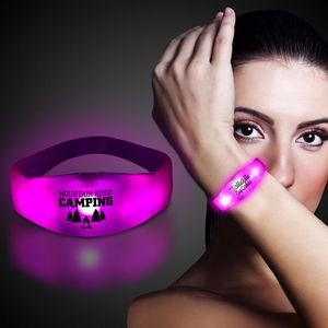 Pink LED Stretchy Bangle Bracelet (Pad Print)