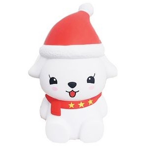 CutieLine Slow Rising Scented White Christmas Dog Squishy