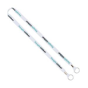 Import Rush 5/8" Dye-Sublimated 2-Ended Lanyard With Dual Silver Crimps & Split-Rings