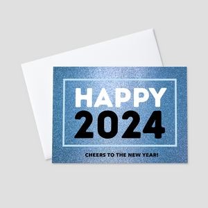 2024 in Glitter New Year Greeting Card