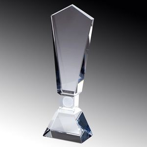 Global Golf Optical Crystal Award, Medium (3-5/8"x11"H)