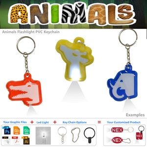 Various Animals Keychain LED Flashlight
