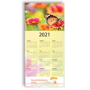 Z-Fold Personalized Greeting Calendar - Spring Butterfly