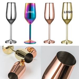 Stainless Steel Champagne Flute Goblet Wine Cup