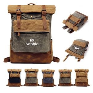 Travel Waxed Canvas Backpack