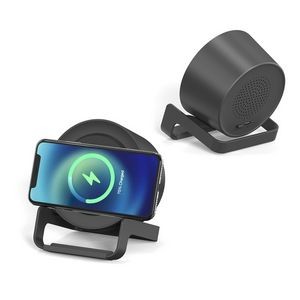 Night Light Bluetooth Speaker With Built-In Wireless Charger And Mobile Stand - AIR PRICE