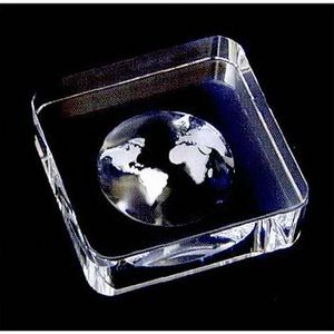 World Paperweight - Silver