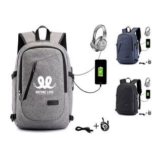 Laptop Anti Theft Backpacks With USB Charging Port