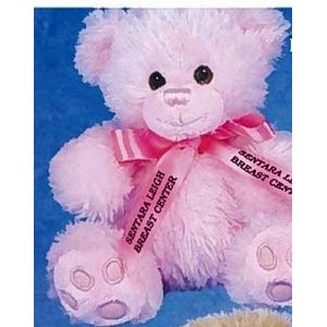 10" "Patches" Paw Bear™ Stuffed Pink Bear