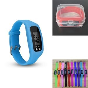 Silicone Pedometer Watch For Jogging