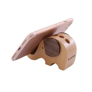 Elephant Wooden Mobile Stand Phone Holder