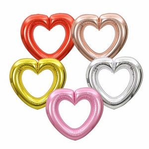 Multicolor Heart Loop Shaped Aluminum Foil Party Balloon