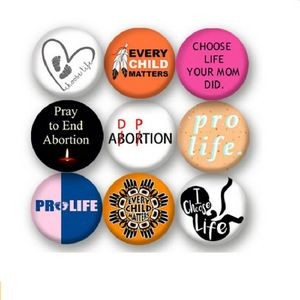 Full Color Anti-abortion Lapel Pin Back Button