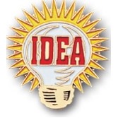 "Bright Idea Light Bulb" Stock Pin