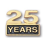 "Twenty-Five Years" Stock Cutout Pin