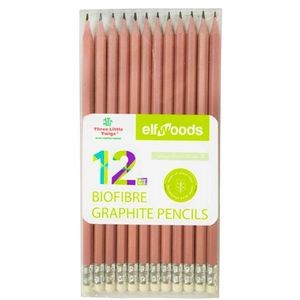 BioFibre Graphite Drawing Pencils - 12 Count, Natural Barrel (Case of