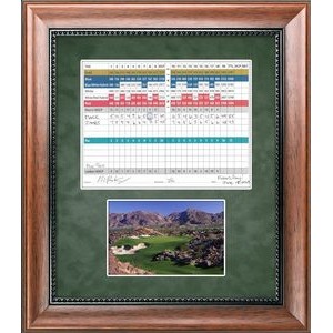 Parkview (Walnut/Green) - Golf Scorecard Display 14"x16"