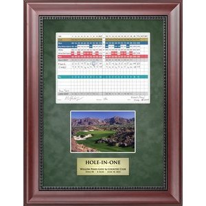 Cedars (Mahogany/Green) - Golf Scorecard Display 14"x18"