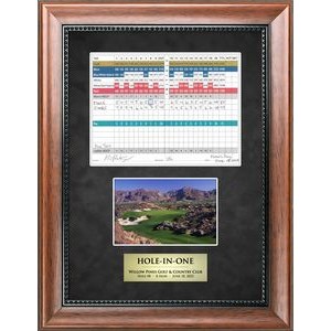 Cedars (Walnut/Black) - Golf Scorecard Display 14"x18"