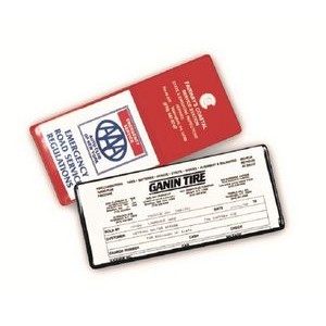Large Lottery Ticket/Insurance Card Holder w/Business Card Holder & 5.5" Front Pocket