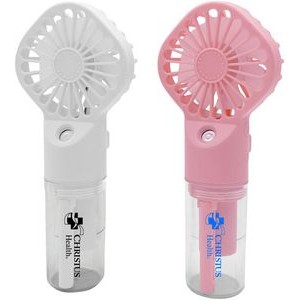 Portable Handheld Misting Fan - Rechargeable Battery Operated Spray Mist Fan - Water Mist Fan