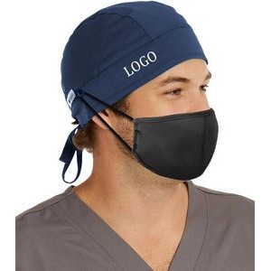 Unisex Ultra Soft Cotton Scrub Cap With Buttons & Tie Back Closure