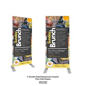 3' Flexi-Tube Replacement Graphic - Double-Sided