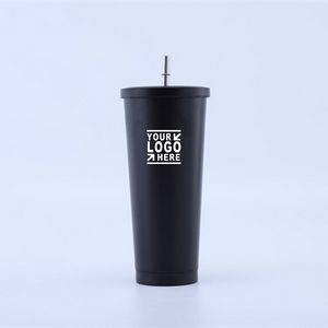 25 Oz 304 Stainless Steel Cup With Lid And Straw