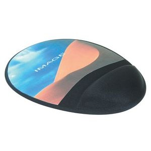 Soft-Top Mouse Pad w/ Ergo-gel Wrist Rest - Heat Transfer