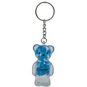 Jelly Bear Shaped Key Chain w/ Mini Ball Insert