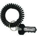 Stretchable Wrist Coil w/ Key Shaped Tag Key Chain