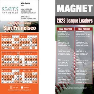San Francisco Pro Baseball Schedule Magnet (3 1/2"x8 1/2")