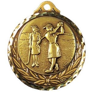 Stock Diamond Struck Medal (Golf Female) 2 3/4"