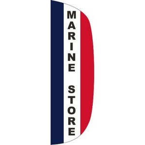 "MARINE STORE" 3' x 10' Message Flutter Flag