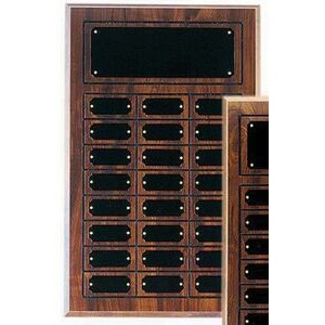 Cherry Finish Perpetual Plaque w/24 Plates (12"x18½")