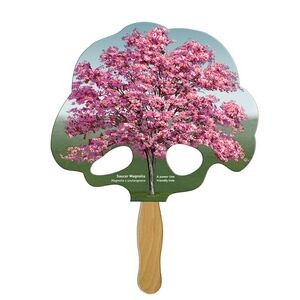 Tree Auction Hand Fan Full Color
